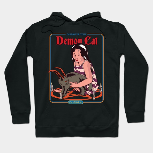 Caring for your Demon Cat - Vintage Parody Hoodie by uncommontee